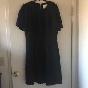 Kate Spade Scallop Crepe Swing Dress